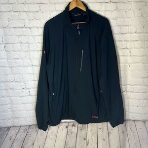 Marmot Tempo Jacket Sz 2XL Softshell Full Zip Windbreaker‎ Stretch Black